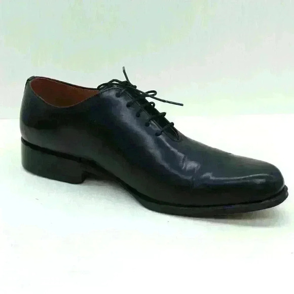 John Fluevog Twin Turbines 104 Prince St Men's Black Leather Oxford Shoe Sz M7.5 - Picture 3 of 12